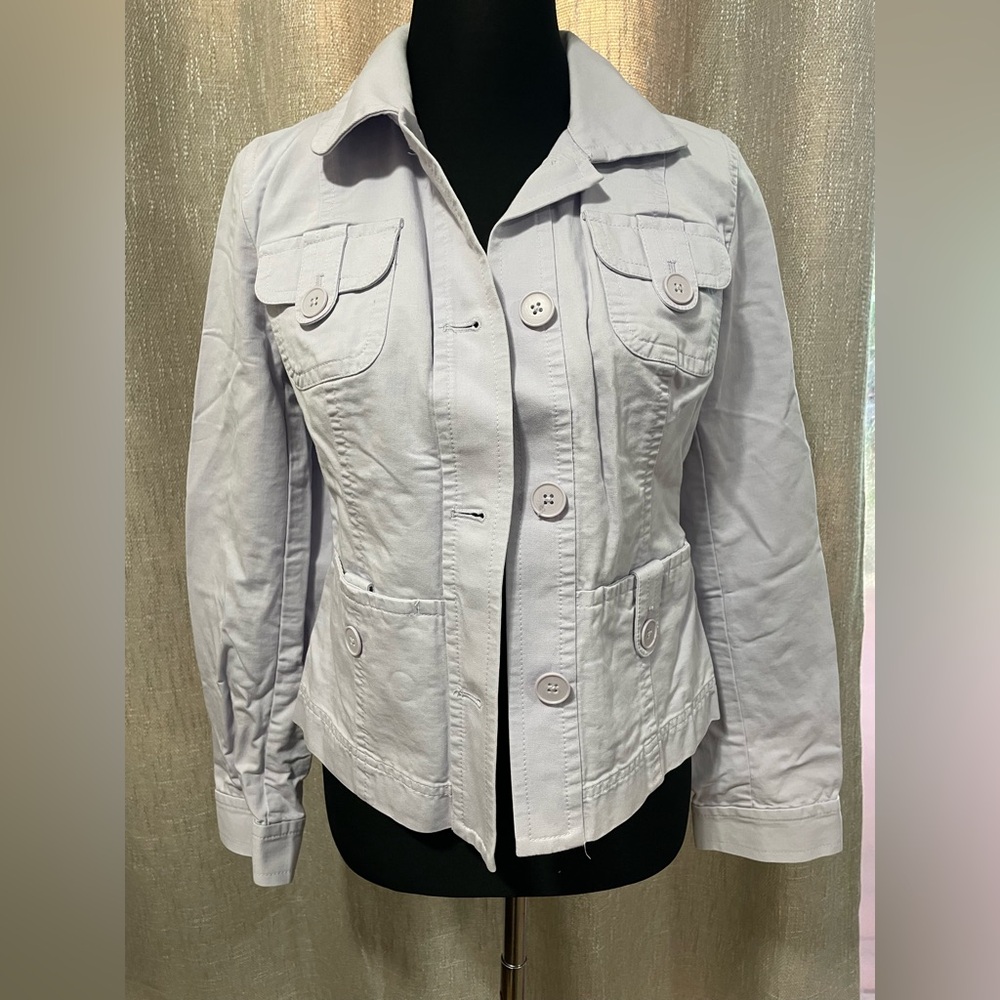 LOFT Light Gray Utility Jacket